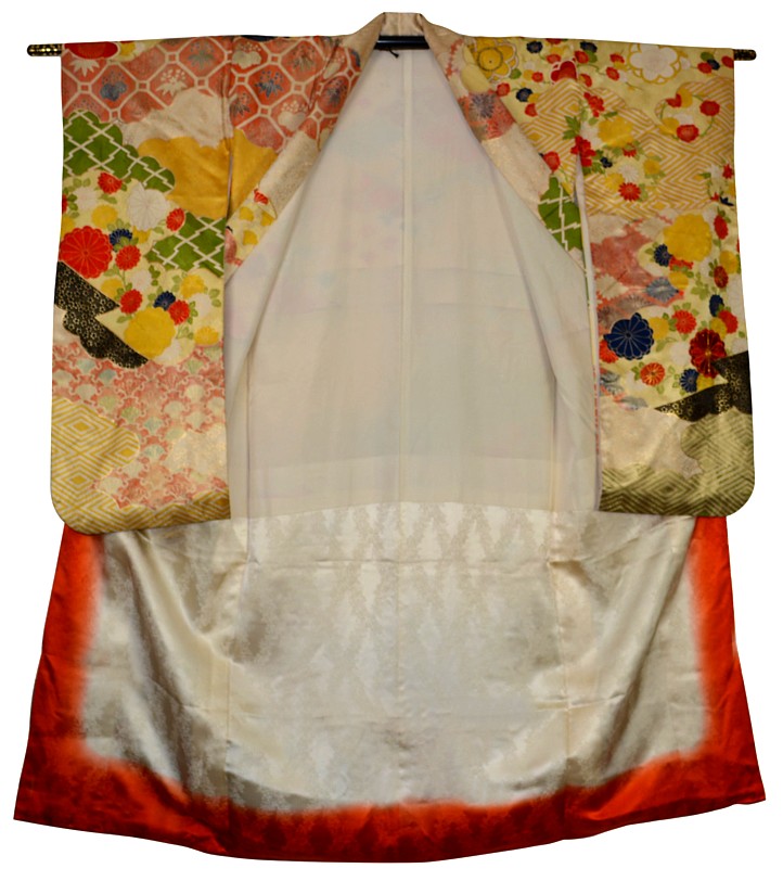 Japanese vintage festive kimono gown