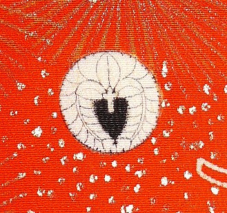 samutai family mon or crest on the kimono