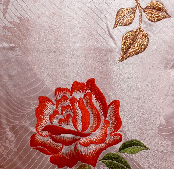 kimono: detail of embroidery