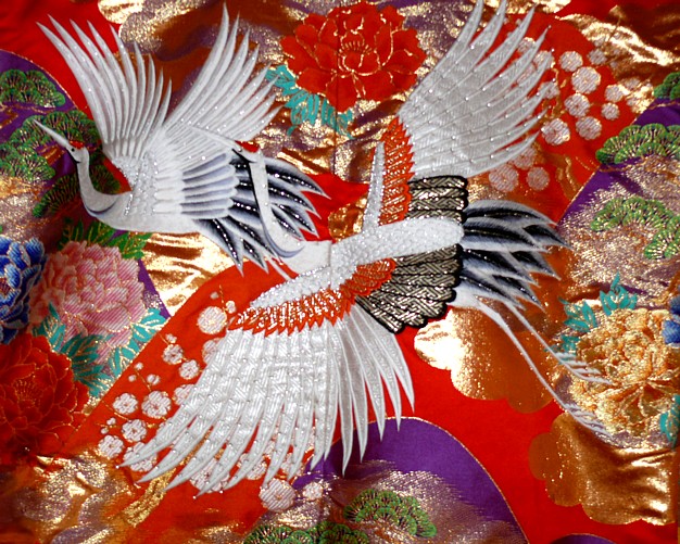 japanese kimono fabric details