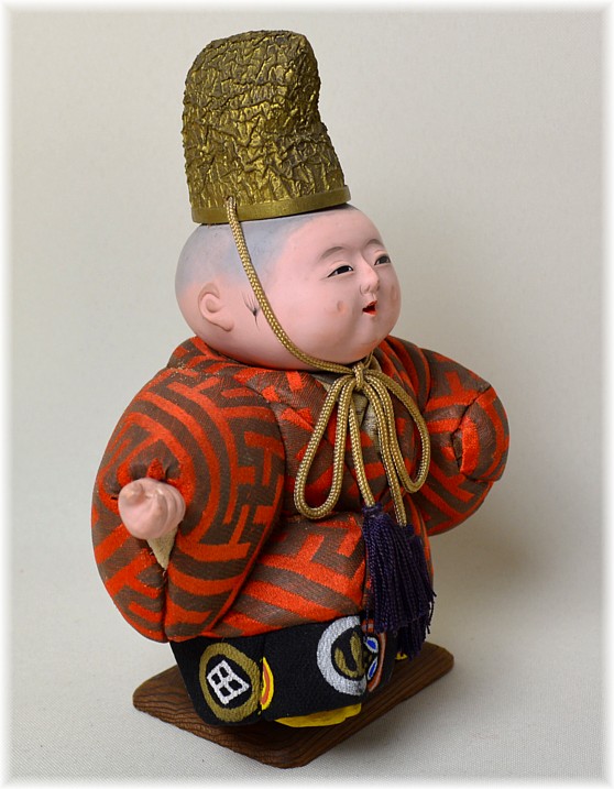 japanese antique kimekomi doll of a boy dancer