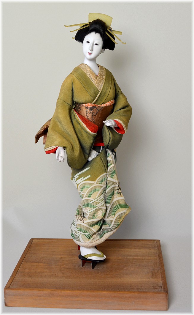 geisha, japanese antique doll, 1930's
