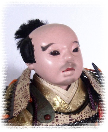 japanese antique doll of a samurai