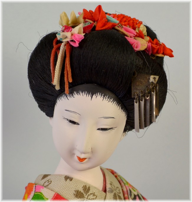 japanese collectible Maiko doll, antique