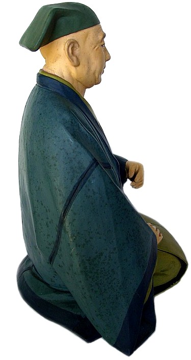 japanese hakata figurine of tea ceremony master Senn0 Rikyu