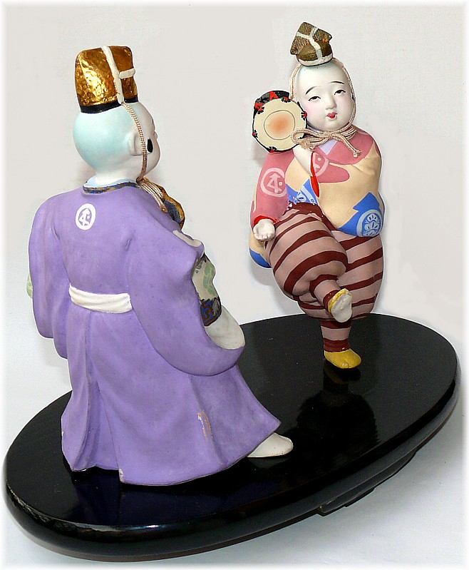 japanese antique hakata ceramic dolls