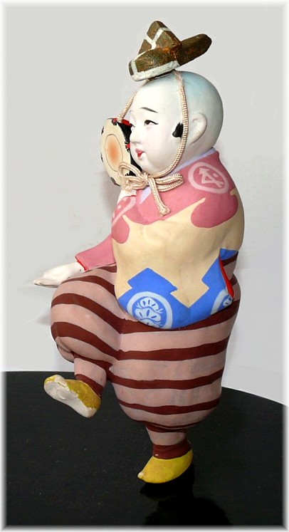 japanese hakata clay doll of a little court boy