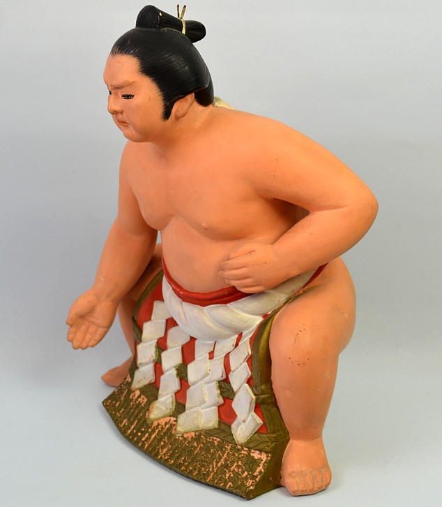 Sumo Wrestler YOKOZUNA, Japanese Hakata clay doll