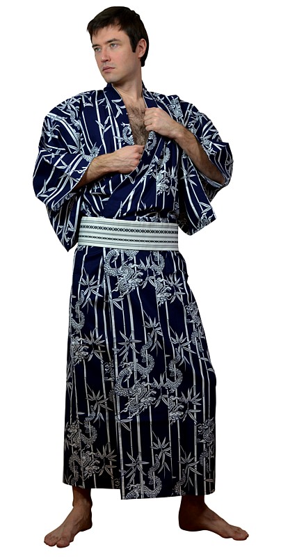 Japanese traditional outfitt - summer kimono for man, cotton 100%, made in japan