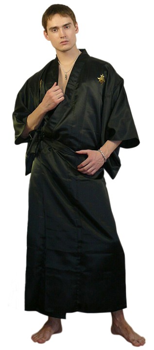 Japanese style man's kimono gown
