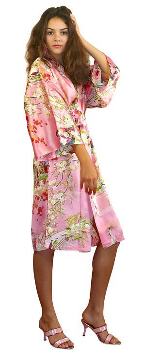 japanese pure silk kimono gown