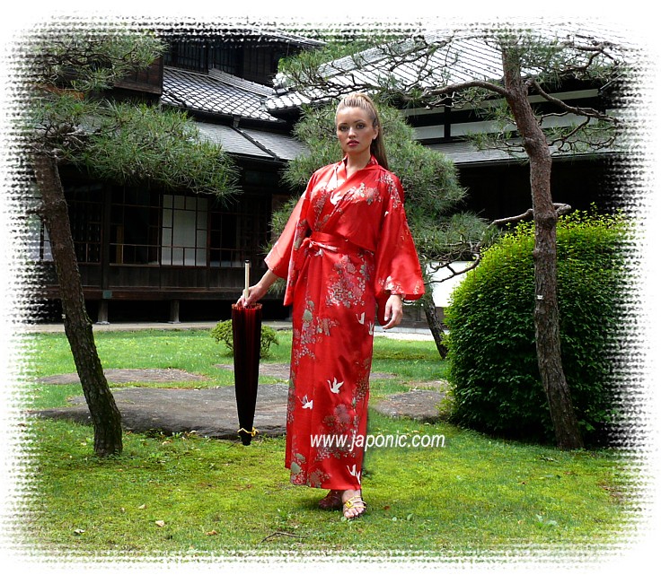 japanese pure silk modern kimono