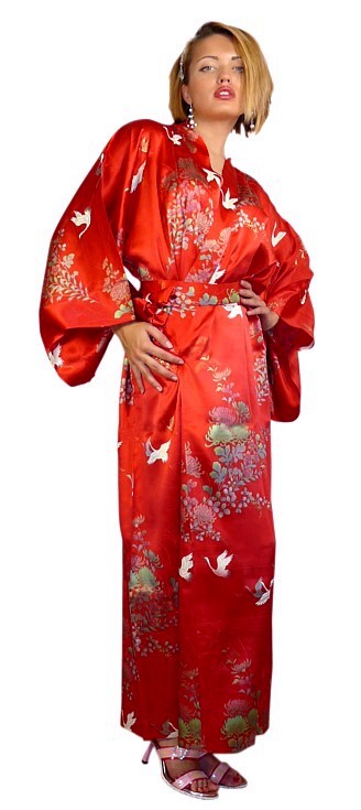 silk kimono, made in Japan