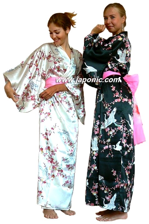 Japanese woman's 100% silk kimono robes. The Japonic Online Store