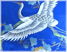 Japanese silk kimono fabric design