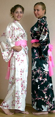 japanese woman's pure silk kimono made in Japan