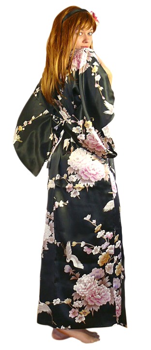 japanese modern silk kimono