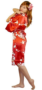 japanese silk short  kimono, made in Japan, pure silk