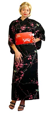 Japanese kimono for lady, cotton 100%, made in Japan
