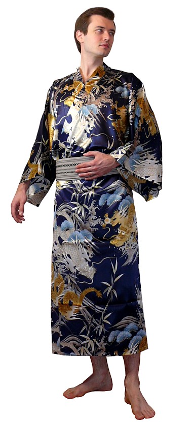 japanese silk kimono and obi belt