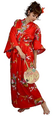 японское кимоно из хлопка ОРИГАМИ