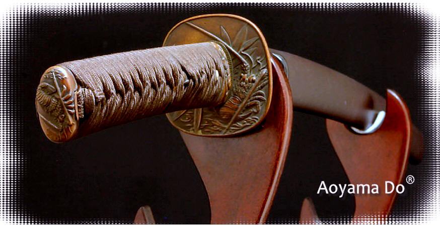 Японский меч Катана: дамаск, рукоять венге, литьё, ножны венге