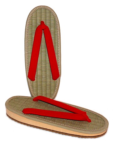 japanese woman's traditional straw sandals ZORI