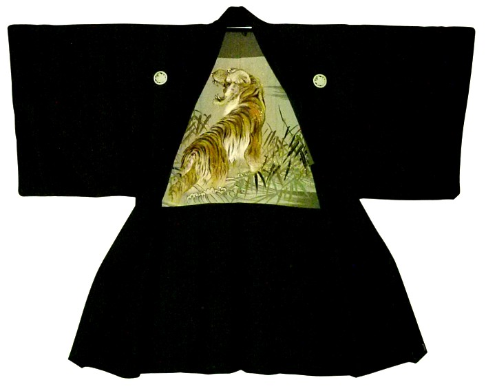 japanese man's silk haori jacket