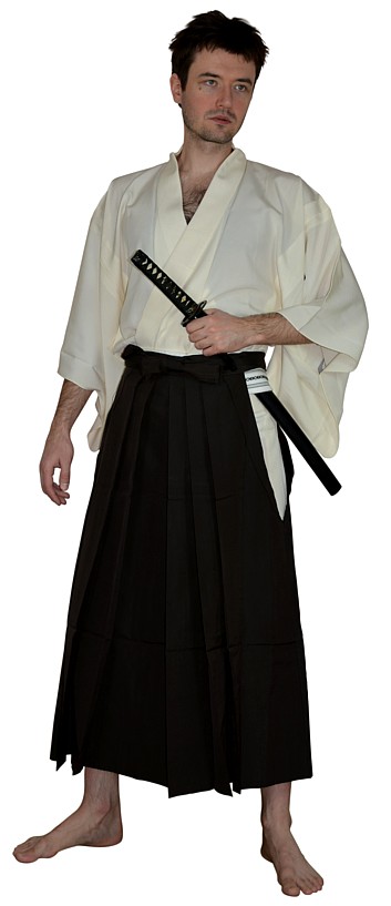Japanese traditional silk umanori hakama. Japanese cloth for martial ...