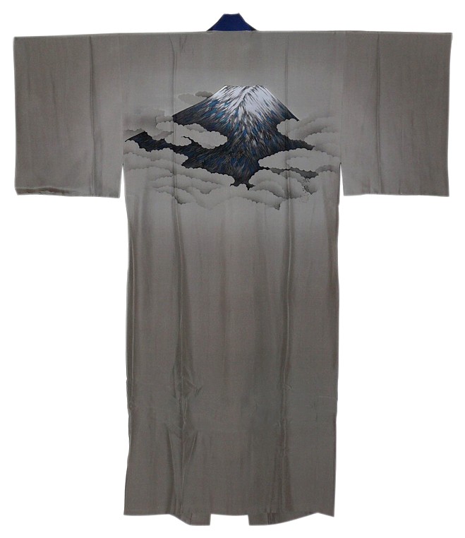japanese antique silk man's kimono 