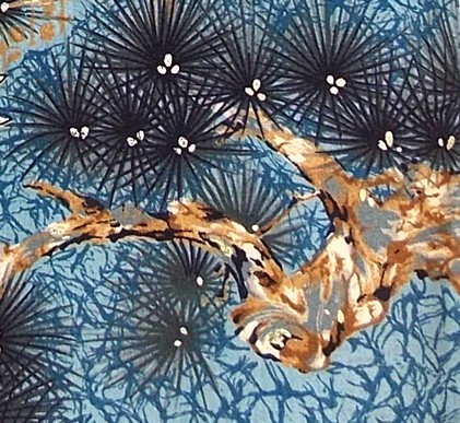 japanese man's silk vintage kimono detail of fabric design