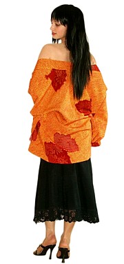 japanese traditional outfit: silk  kimono jacket haori, 1960's
