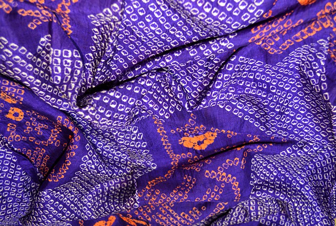japanese woman's silk haori: tie-dyeing technique design