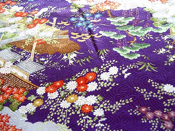 japanese silk kimono fabric pattern
