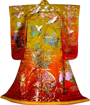 japanese traditional wedding gown, 1960's