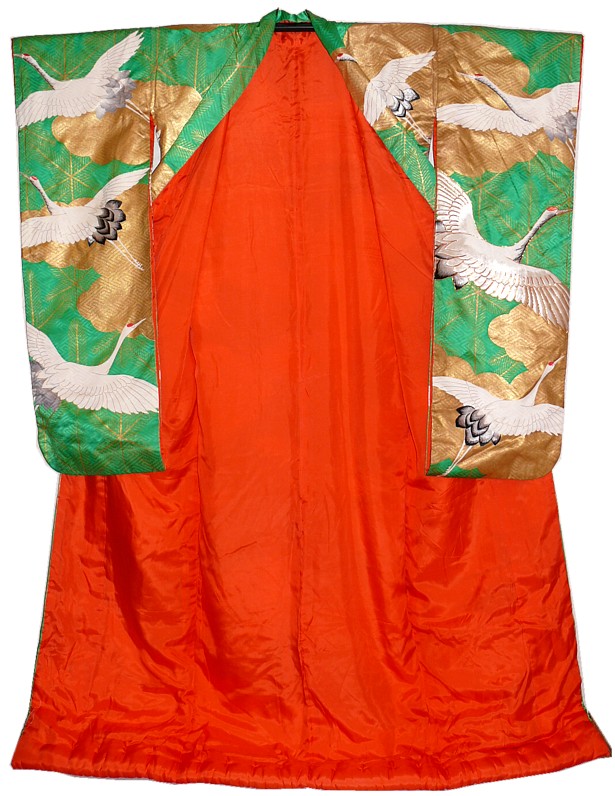 Japanese wedding silk kimono gown, 1950's. Wedding Kimonos Catalogue ...